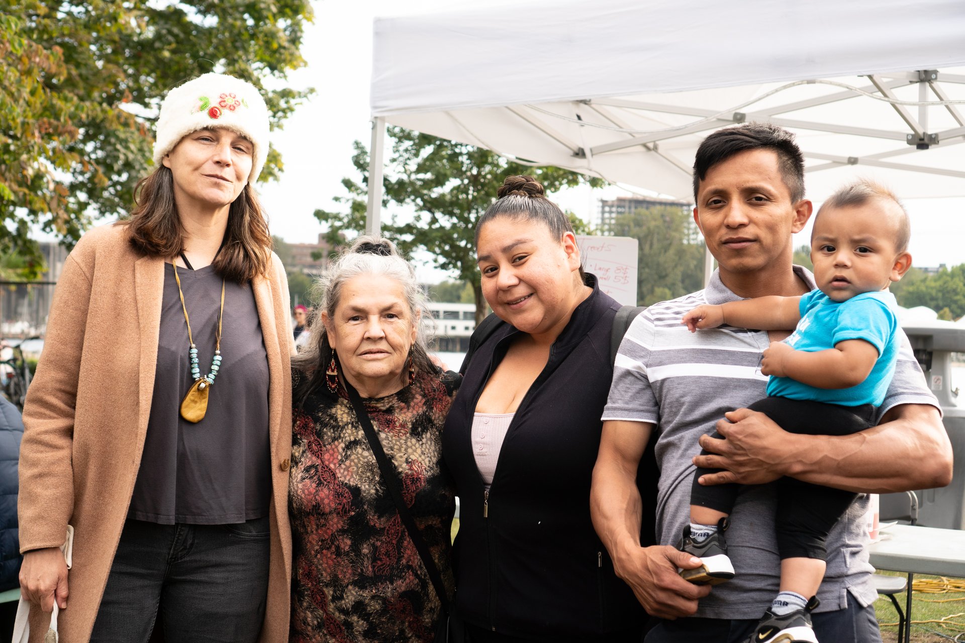 Families and Elders gathered at a community event